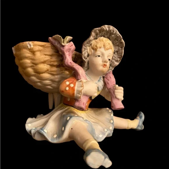 Vintage ceramic figurine planter / trinket holder hand painted in Japan UCAGCO - Picture 2 of 7